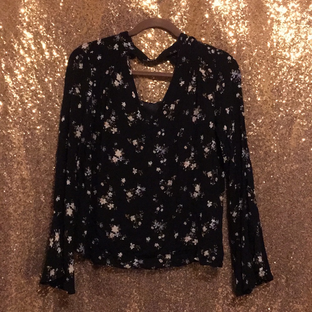 American Eagle floral dress shirt